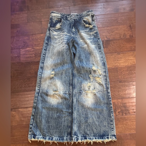 Distressed Blue Jeans for Men